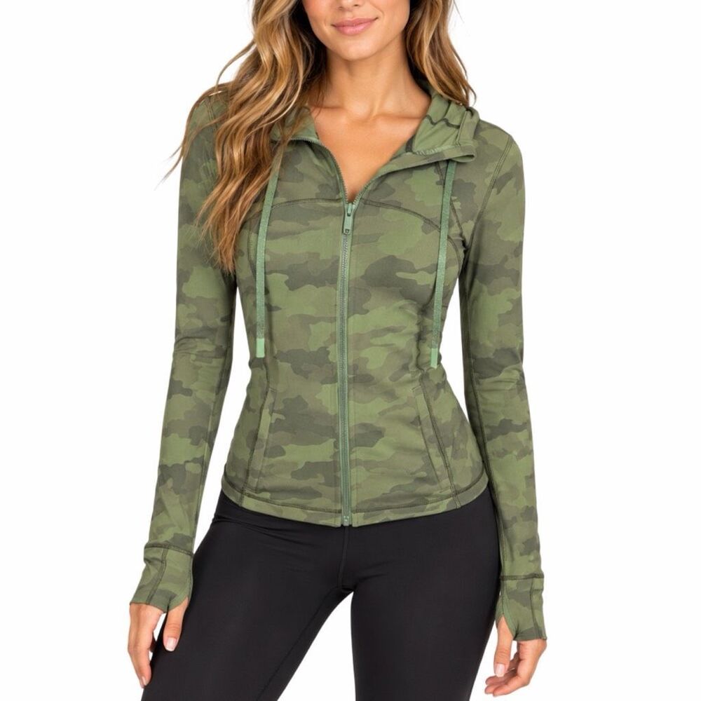 lululemon athletica Hooded Define Jacket Nulu - Size 6 - Camo